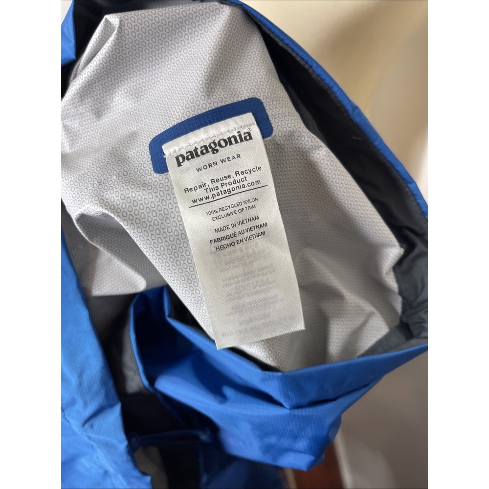 Patagonia Torrentshell Jacket Mens Blue Pullover H2No Rain Windbreaker XS - Picture 9 of 9
